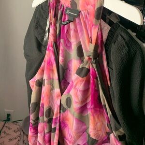 Floral Pink Blouse Large